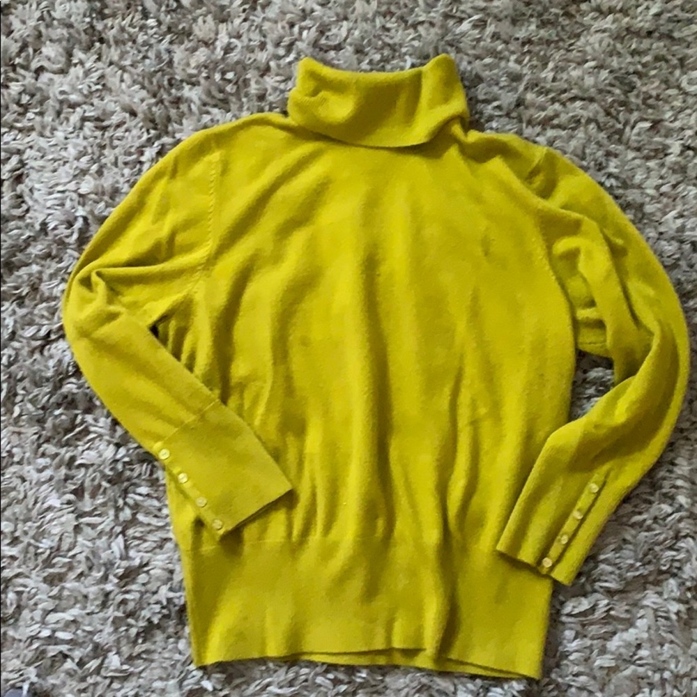 Chartreuse Turtleneck Sweater